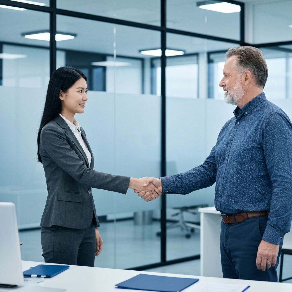 Professional team working together